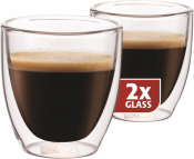 Dubbelwandig glazen Espresso per 2